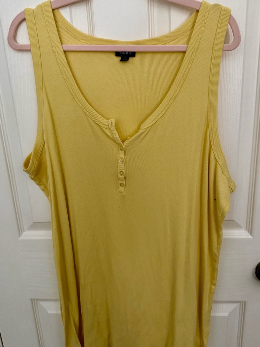 torrid Lemon Yellow Henley Tank